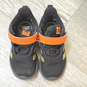 Adidas Kids Black and Orange Sneakers